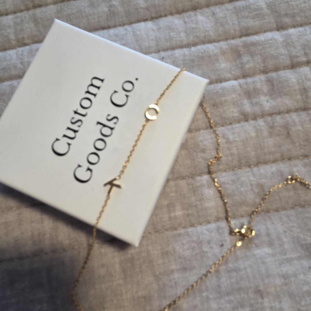 Gold Necklace Initial C K